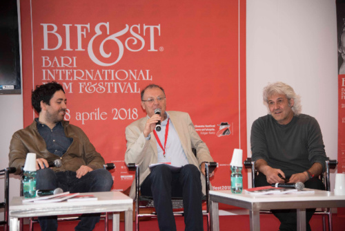 Matteo Rovere e Domenico Procacci con Franco Montini